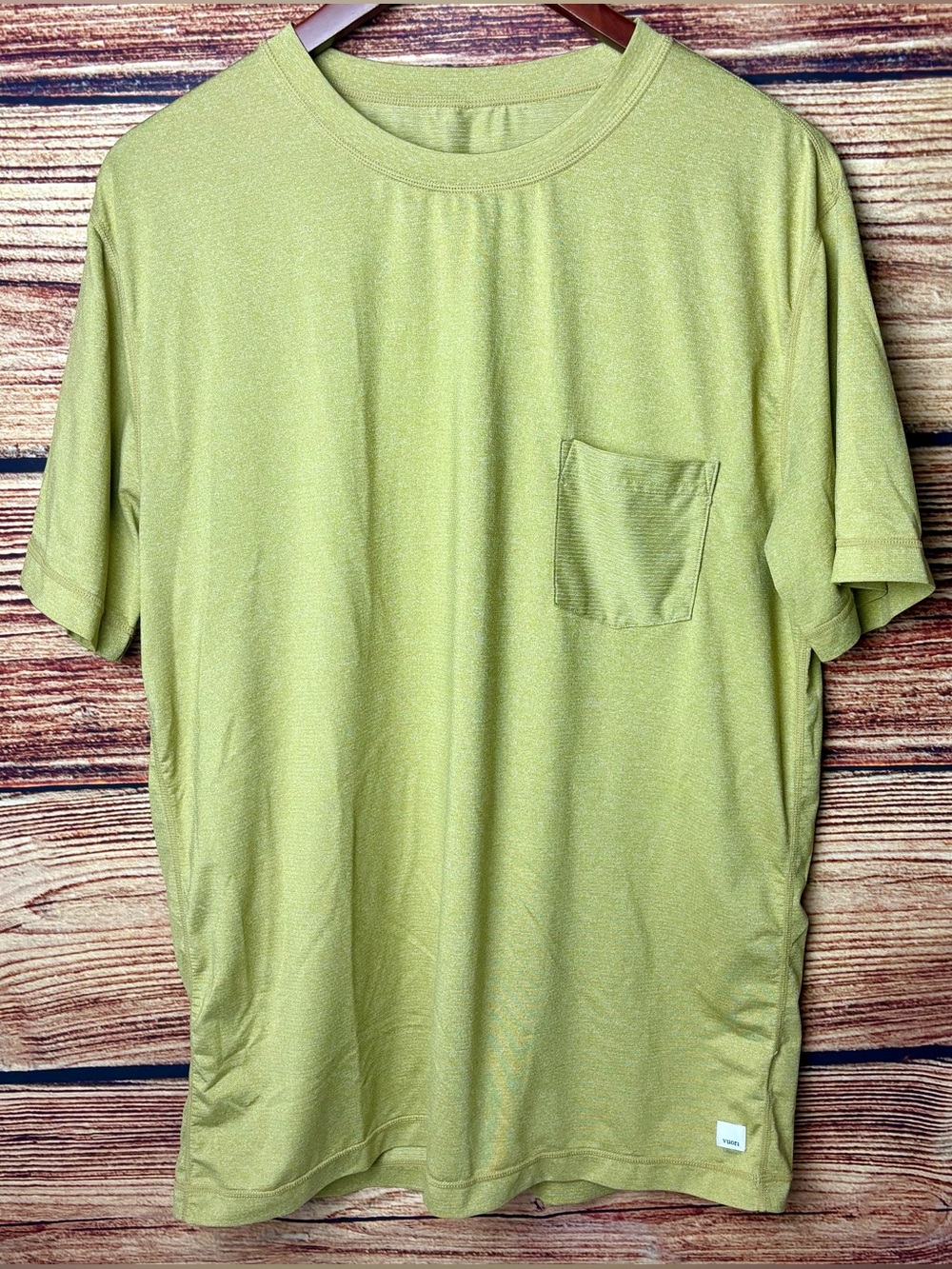 Vuori Mustard Yellow/Gold Heather Tradewind Performance Tee